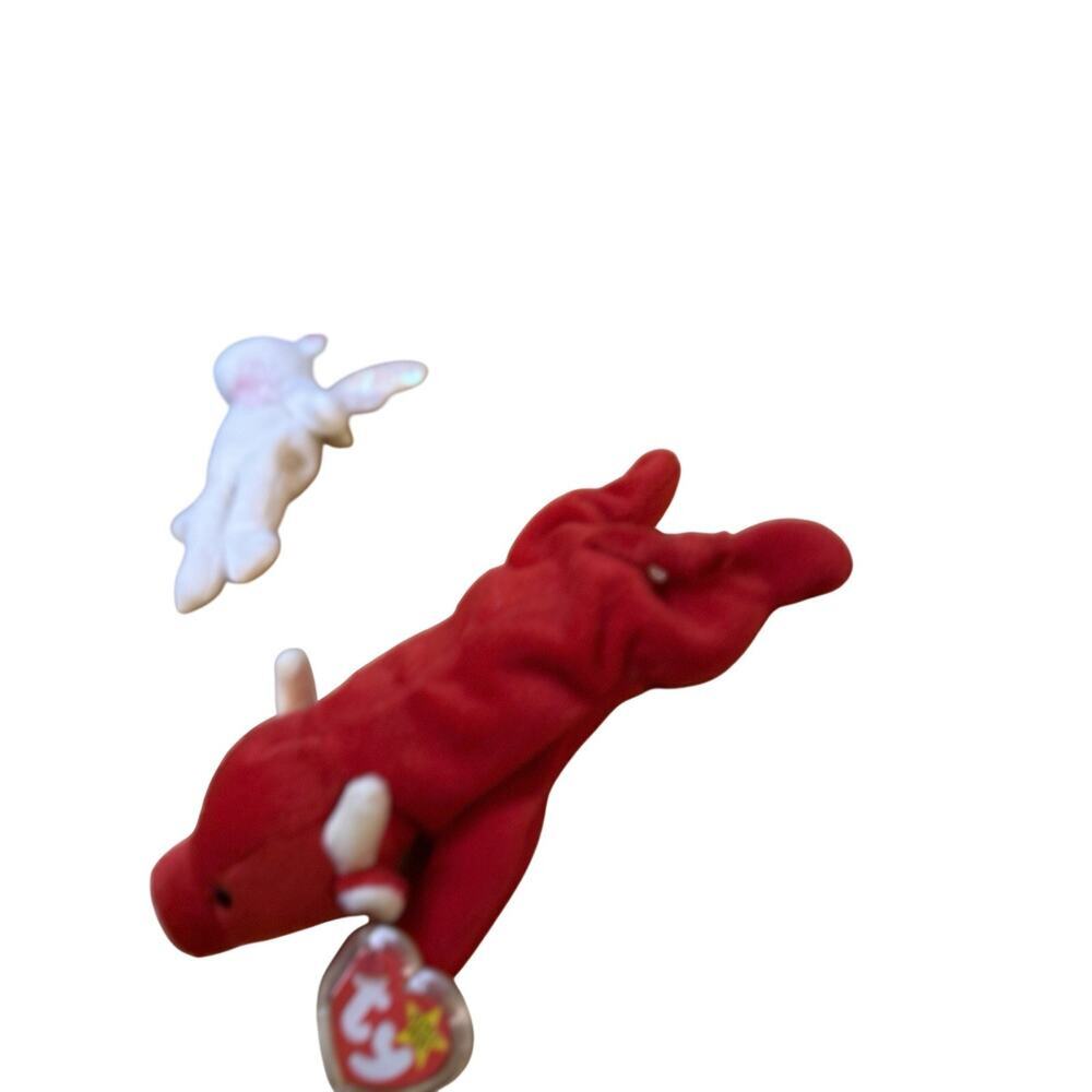 Ty Beanie Babies Tabasco the Bull Original Retired 1995 Red Bull Plush